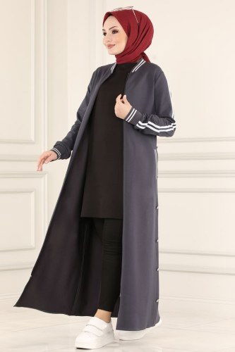 moda selvim PL8031 لون الرصاصي فراجه - Thumbnail