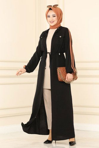 moda selvim PL8046 اسود فراجه - Thumbnail