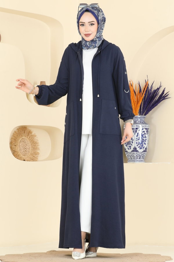 Modaselvim عباءة عباءة كحلي PL8065