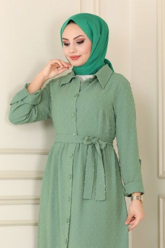 moda selvim PL8067 تركوازي ملابس قصيره - Thumbnail