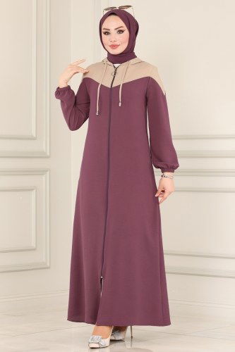 P.L. - Abaya PL8084 Vision&Dark Lilac