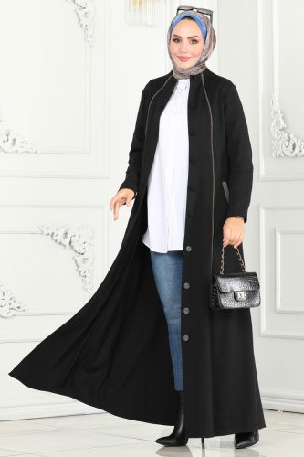 P.L. - Abaya PL9077 Black