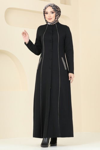 P.L. - Abaya PL9077 Black