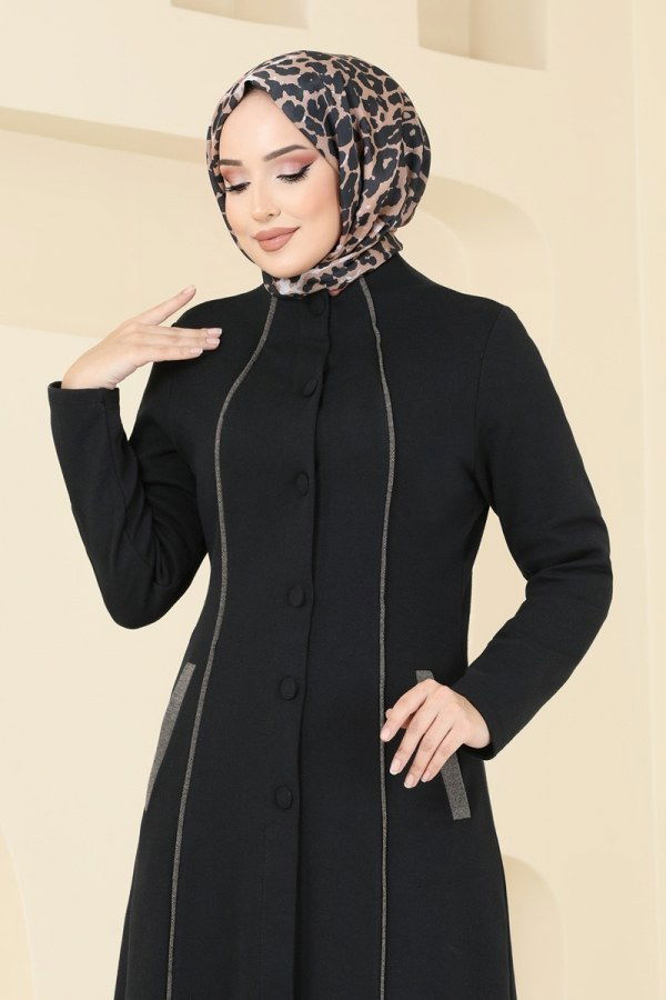 Abaya PL9077 Black - 4