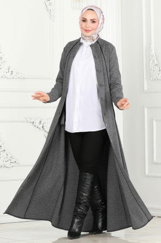 P.L. - Abaya PL9077 Gray