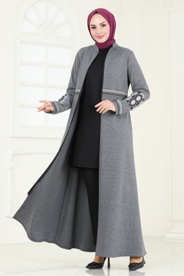 Abaya PL9087 Gray - 2