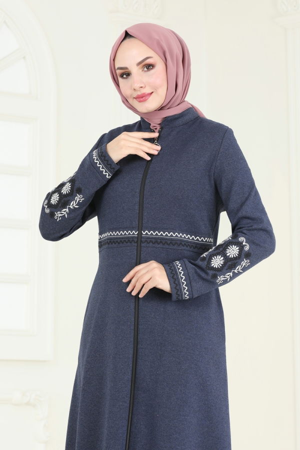 Abaya PL9087 Navy Blue - 3