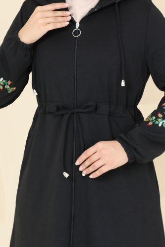 moda selvim Abaya PL9088 Black - Thumbnail