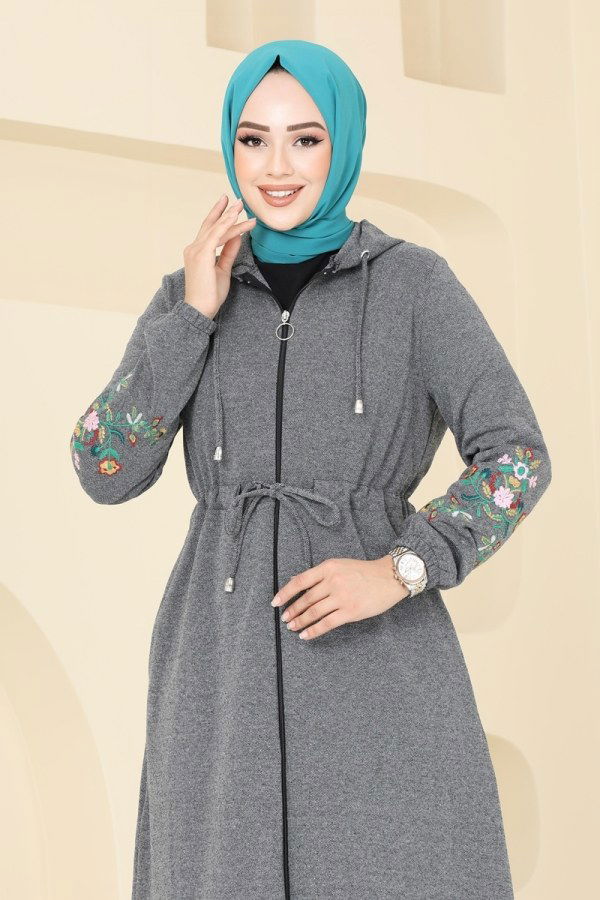 Abaya PL9088 Gray - 4