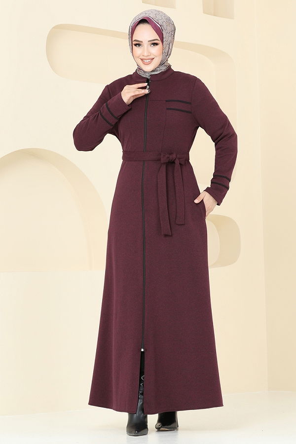 P.L. - Abaya PL9095 Burgundy