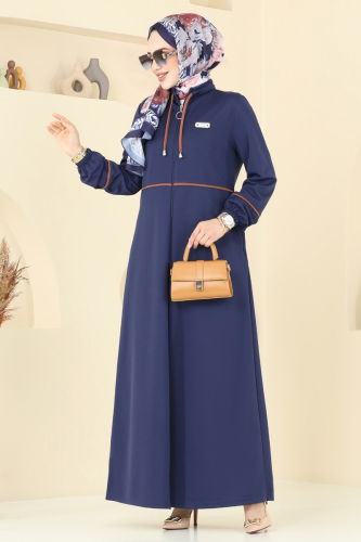 P.L. - Abaya PL9129 Navy Blue