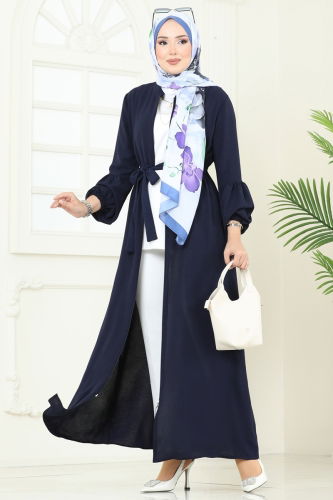 P.L. - Abaya PL9153 Navy Blue