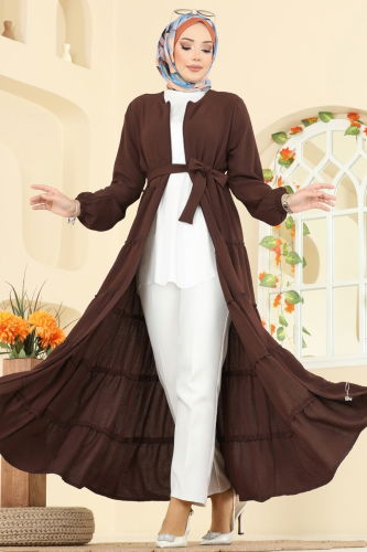 P.L. - Abaya PL9174 Brown