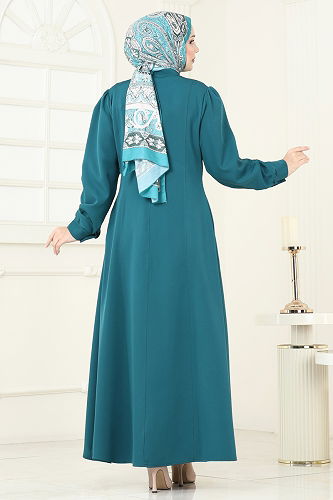 moda selvim عباءة بترولي PL9191 - Thumbnail