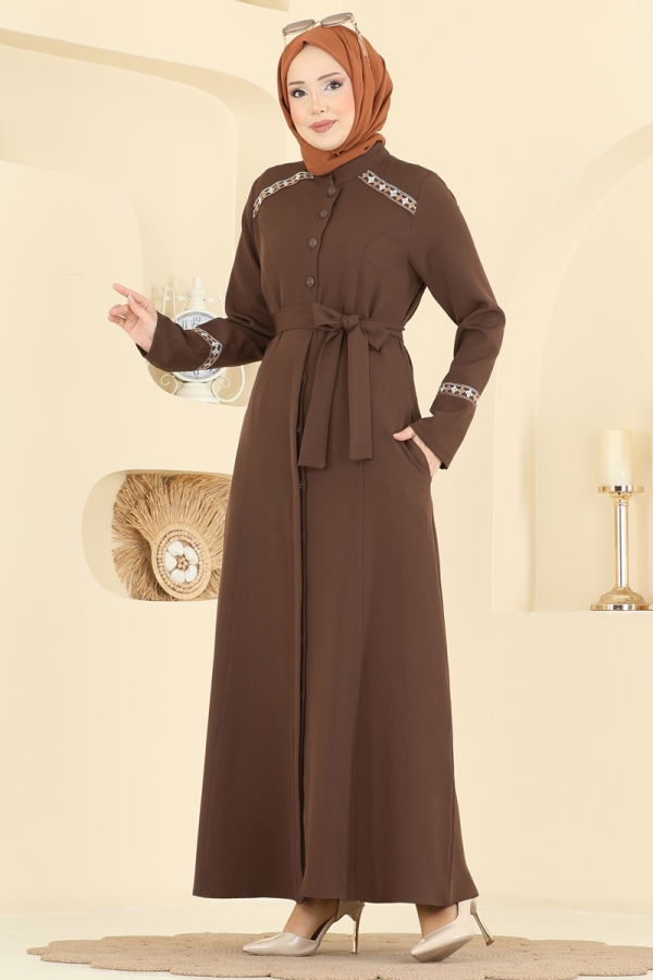 Modaselvim Abaya Abaya PL9196 Brown
