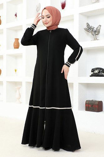 moda selvim ABAYA RBA2001-M Black Crocodile - Thumbnail