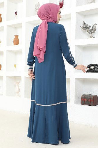 moda selvim ABAYA RBA2001-M Indigo - Thumbnail
