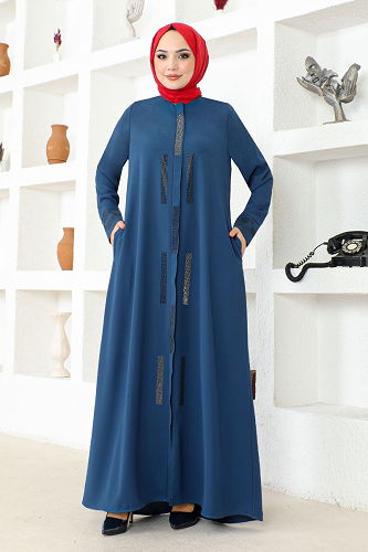 moda selvim ABAYA RBA2006-M Indigo - Thumbnail