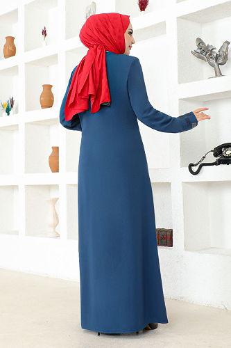 moda selvim ABAYA RBA2006-M Indigo - Thumbnail