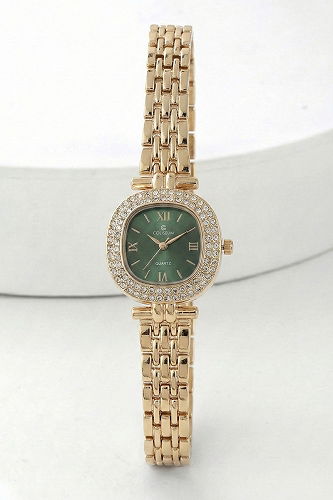 moda selvim Accessory 142CLSK1184 Gold&Emerald - Thumbnail