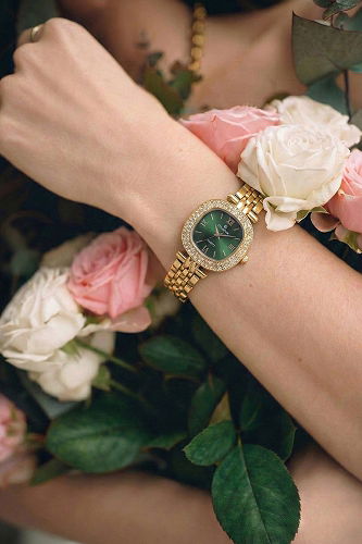 moda selvim Accessory 142CLSK1184 Gold&Emerald - Thumbnail