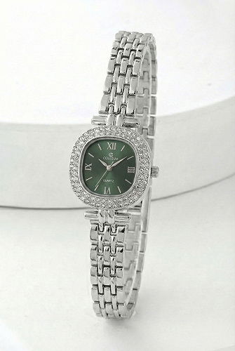 moda selvim Accessory 142CLSK1184 Silver & Emerald - Thumbnail