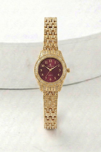 moda selvim Accessory 153CLSK1184 Gold & Burgundy - Thumbnail