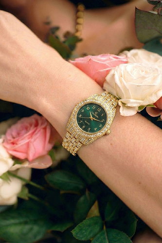 moda selvim Accessory 153CLSK1184 Gold&Emerald - Thumbnail