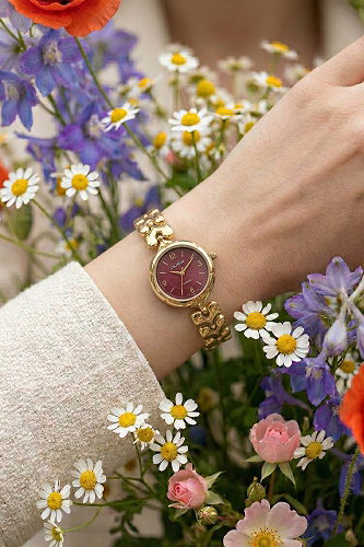 moda selvim Accessory 36CLSK1184 Gold & Burgundy - Thumbnail