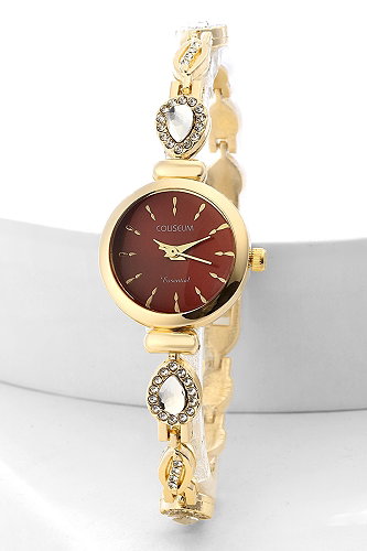 moda selvim Accessory 8794CLSK1184 Gold & Burgundy - Thumbnail