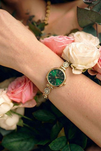 moda selvim Accessory 8794CLSK1184 Gold&Emerald - Thumbnail