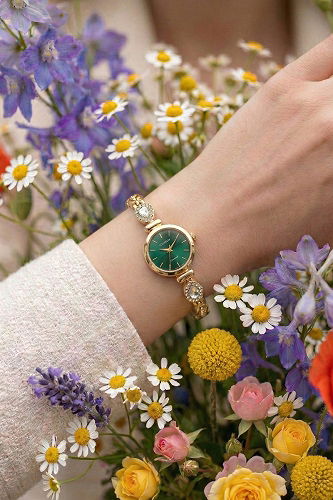 moda selvim Accessory 8794CLSK1184 Gold&Emerald - Thumbnail