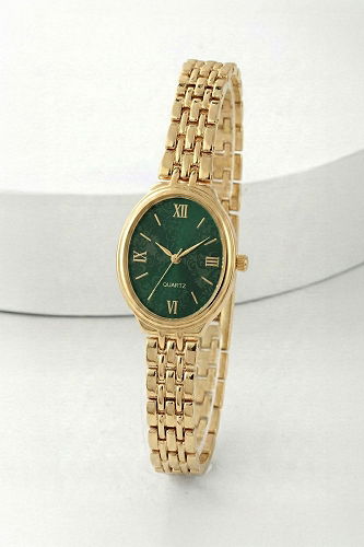 moda selvim Accessory 8830CLSK1184 Gold&Emerald - Thumbnail