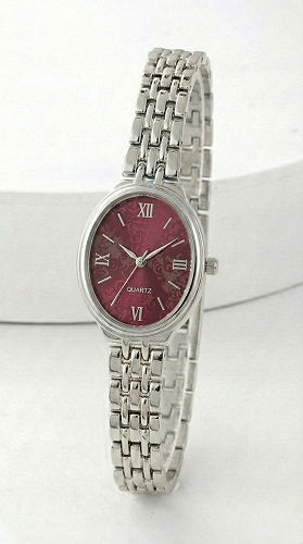 moda selvim Accessory 8830CLSK1184 Silver&Burgundy - Thumbnail