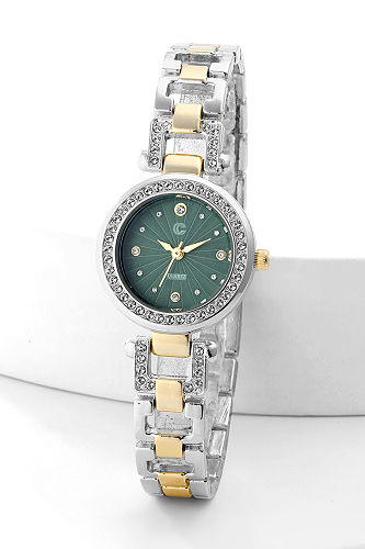 moda selvim Accessory 8836CLSK1184 Silver & Emerald - Thumbnail