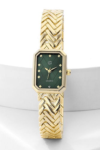 moda selvim الإكسسوار ذهبي&أخضر غامق 8838CLSK1184 - Thumbnail