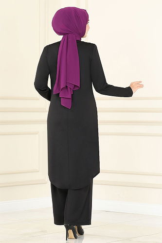 moda selvim Accessory Button Suit MSL1181-M Black - Thumbnail