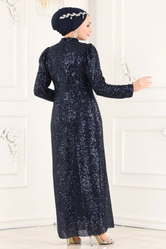moda selvim Pul Payet Balık Abiye 6474YG95 Laci - Thumbnail