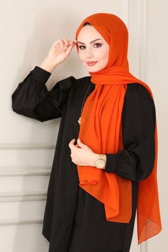 E.H.M. - Ağaç Kabuğu Şal Serisi EHM608 Oranj