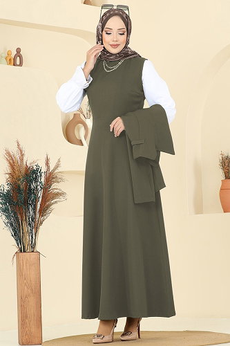 moda selvim Aksesuar Cepli 2 li Takım 2735SL432 Haki - Thumbnail