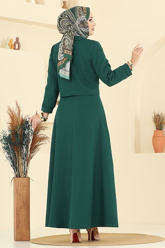 moda selvim Aksesuar Cepli 2 li Takım 2735SL432 Zümrüt - Thumbnail