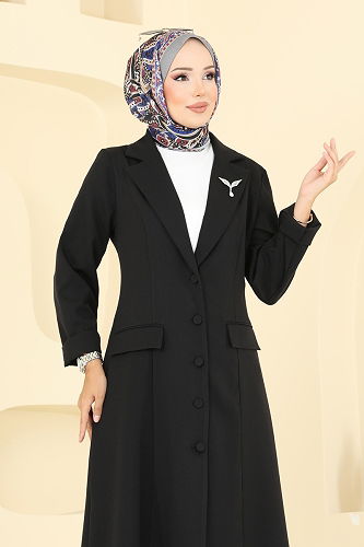 moda selvim Aksesuar Cepli Dabıl Takım 2685SL432 Siyah - Thumbnail