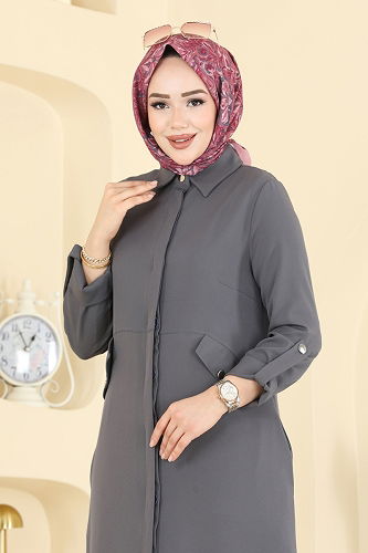 moda selvim Aksesuar Cepli Dabıl Takım 2792SL432 Antrasit - Thumbnail