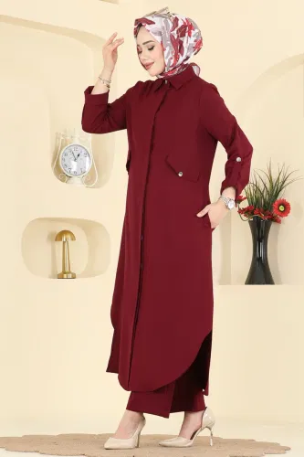 S.L. - Aksesuar Cepli Dabıl Takım 2792SL432 Bordo