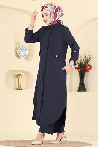 moda selvim Aksesuar Cepli Dabıl Takım 2792SL432 Laci - Thumbnail