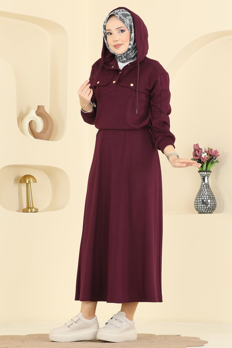 Aksesuar Cepli Etekli Takım 3248HBS856 Bordo