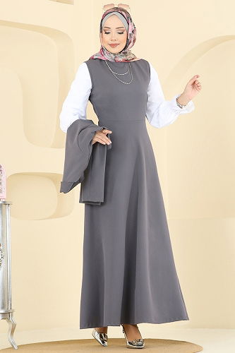 moda selvim Aksesuar Cepli İkili Takım 2735SL432 Antrasit - Thumbnail