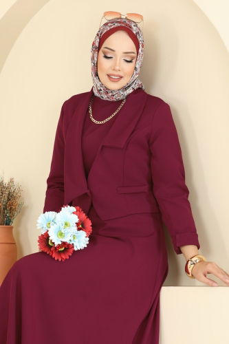 S.L. - Aksesuar Cepli İkili Takım 2735SL432 Bordo