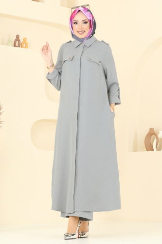moda selvim Aksesuar Cepli Sofıa Takım 2669SL432 Gri - Thumbnail