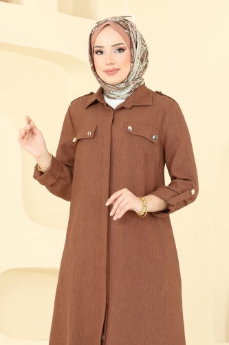 moda selvim Aksesuar Cepli Sofıa Takım 2669SL432 Taba - Thumbnail